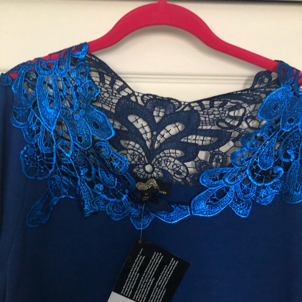Blue Embellished Top